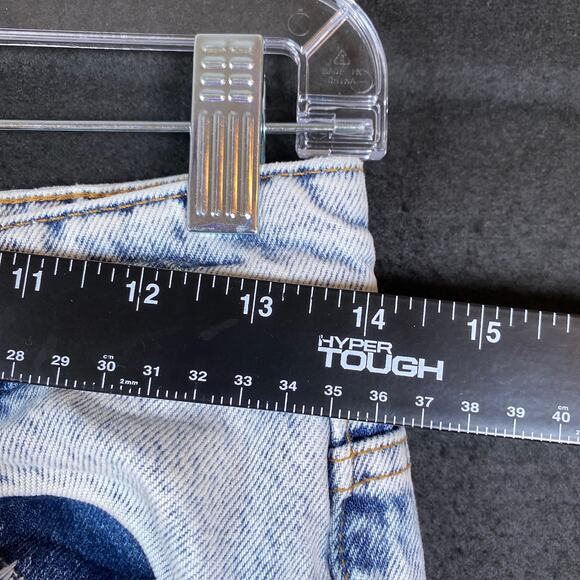 Boohoo Man Mens Jeans Blue Denim Slim Straight Raw Hems Distress 100% Cotton 28R - Picture 7 of 16